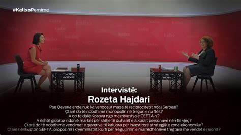 Emisioni KallxoPernime Intervistë Rozeta Hajdari 13 07 2021 YouTube