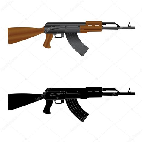 Assault Rifle Ak 47 Stock Vector Image By Jukov 68726763