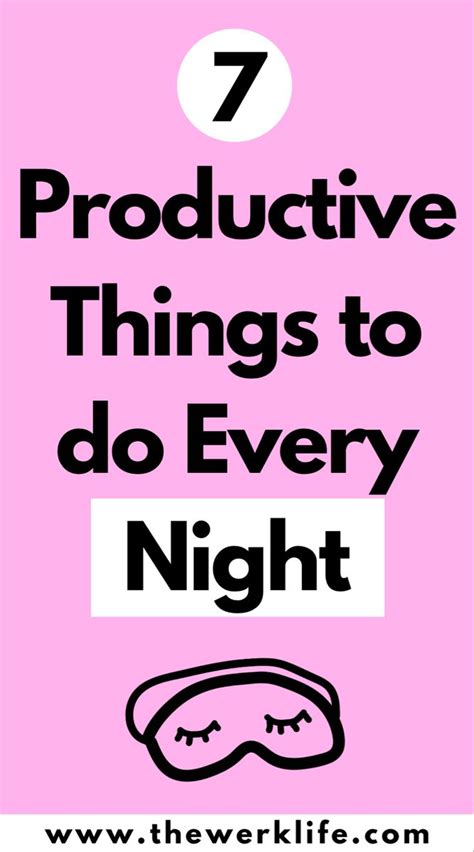 Productive Things To Do Productive Day Evening Routine Night Routine