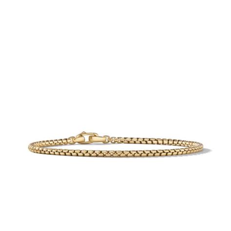 David Yurman Box Chain Bracelet In 18K Yellow Gold REEDS Jewelers