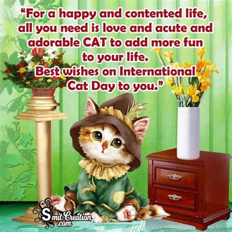 International Cat Day Wishes - SmitCreation.com