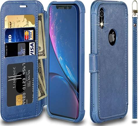 Amazon Vanavagy Iphone Xr Wallet Case Leather Magnetic Flip Strap