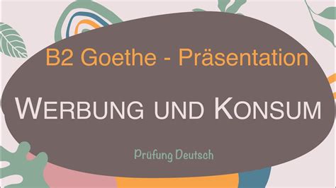 WERBUNG und KONSUM B2 Präsentation Teil 1 Sprechen Vor Nachteile