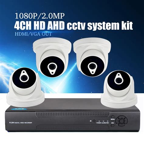 Yiispo Cctv Camera Dvr System Ahd P Kit Channel Cctv Dvr Hvr Nvr