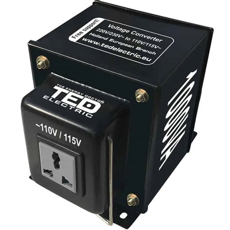 Transformator De Tensiune TED 700W De 230V La 110V 1xpriza Universala