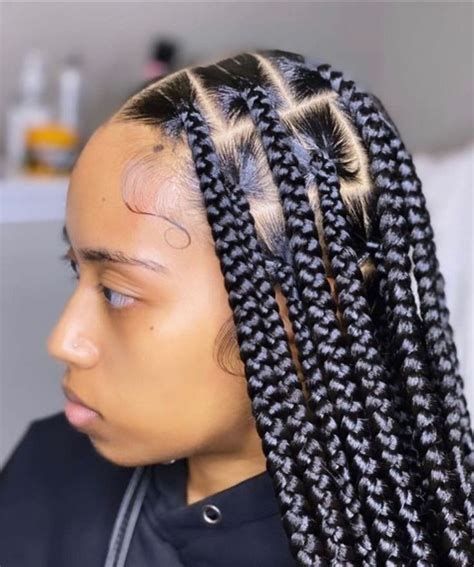 Nara Hair Braiding On Instagram “knotless Braids Africanside ” Big Box Braids Hairstyles