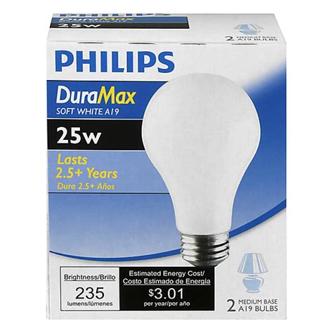 Philips DuraMax 25 Watts Soft White Light Bulbs 2 Ea Shop Foodtown