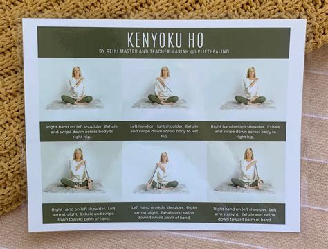 Kenyoku Ho Reiki Meditation Reference Guide Chart Usui Laminated Etsy