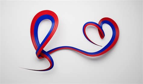 Premium Photo 3d Flag Of Philippines Heart Shaped Wavy Awareness