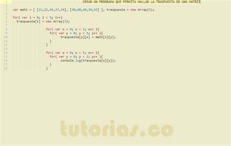 Arrays Javascript Traspuesta De Una Matriz Tutorias Co