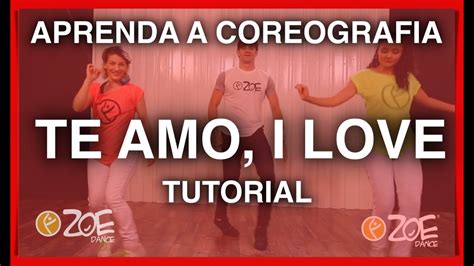 Te Amo Israel Hougton Feat T Bone I TUTORIAL Zoe Dance Coreografia