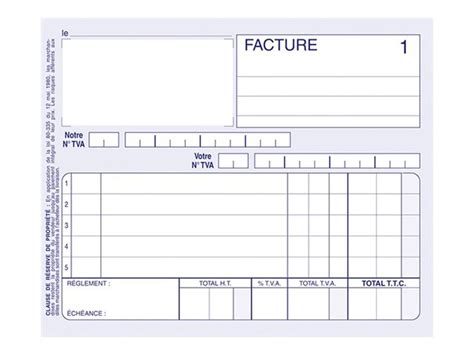 ELVE Manifold Carnet De Factures 50 Dupli 10 5 X 14 Cm Pas Cher