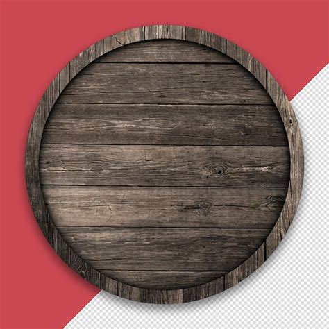 Premium Psd Wooden Round Board