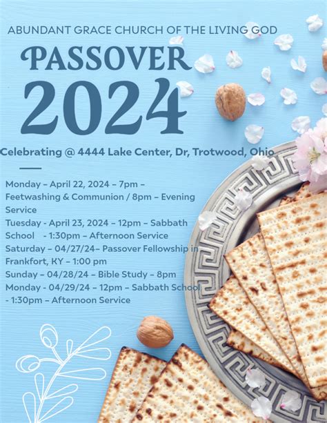 Passover 2024 Abundant Grace Church Of The Living God