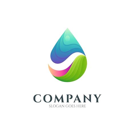 Dise O De Logotipo De Gota De Agua Abstracta Vector Premium