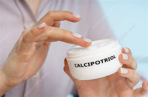 Calcipotriol medical cream, conceptual image - Stock Image - F042/3832 ...