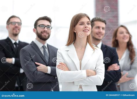 Successful Business Team Standing Together Stock Image Image Of