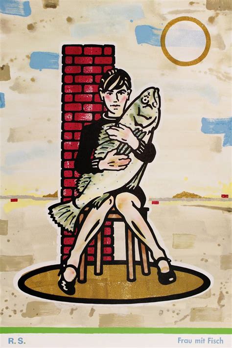 Frau Mit Fisch Woman With Fish Painting By Ralf Schmidt Saatchi Art