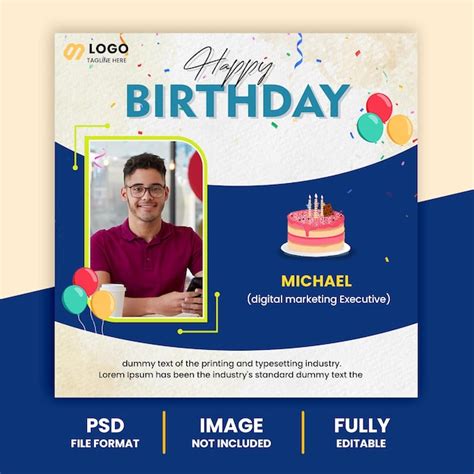 Premium Psd Psd Birthday Social Media Poster