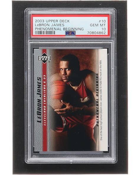 Lebron James Upper Deck Phenomenal Beginning Rc Psa