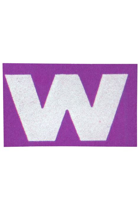 Purple W Sticker High Quality Element