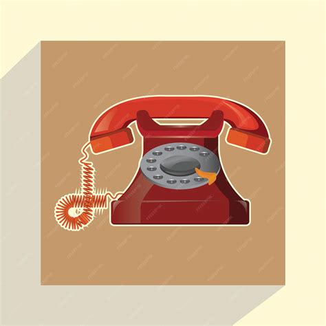 Premium Vector | Vintage home phone vector