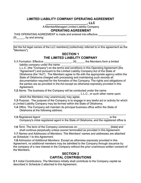 FREE 4 Limited Liability Agreement Contract Forms In PDF MS Word