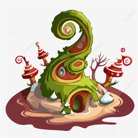 Whoville Christmas Vector, Sticker Clipart An Illustration Of An Earthy ...