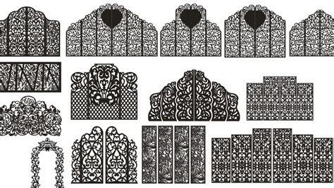 Carved Wood Partition Design Vector Free Vector Dezin Info