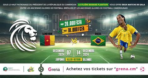 Match de gala Cameroun vs Brésil Samuel Etoo en attaque et Rigobert