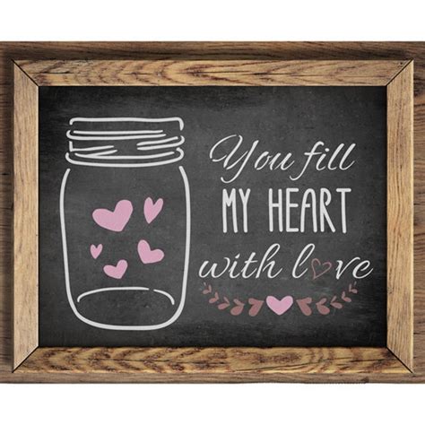 You Fill My Heart With Love Craft Stencil Etsy