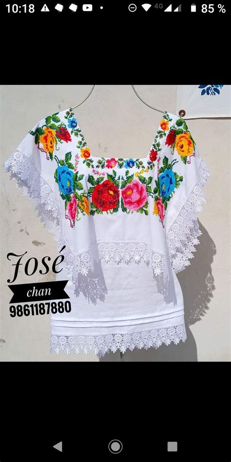 Pin De Tania Mara En BORDADO Blusas Bordadas Yucatecas Vestidos