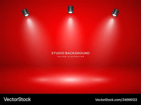 Empty Red Studio Abstract Background Royalty Free Vector