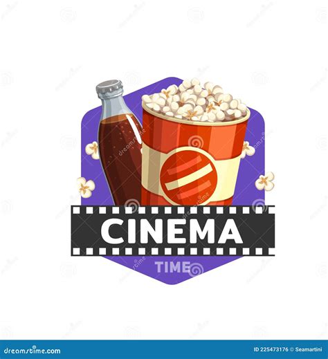 Cinema Food, Movie Snacks Bistro or Popcorn Bar Stock Vector ...