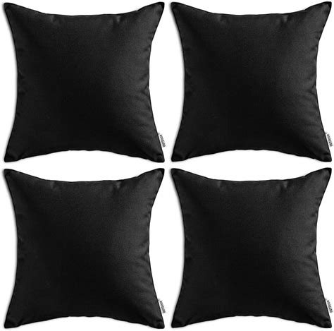 Miulee Pack Of 4 Decorative Outdoor Waterproof Pillow Cover Square Garden Cushion