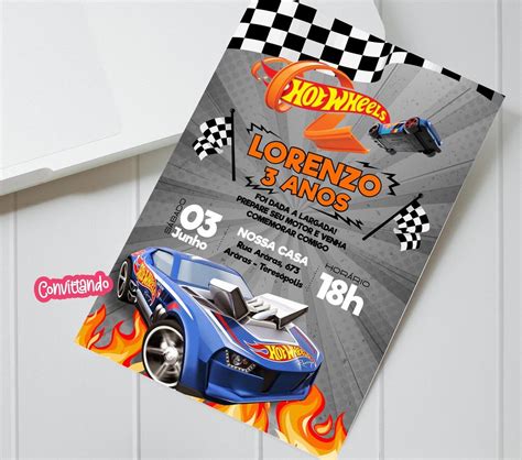 Convite Digital Hot Wheels Elo Produtos Especiais