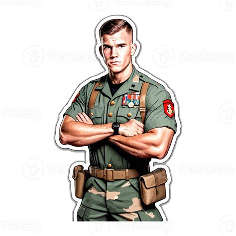 A Sticker Of A Soldier In Military Uniform 49239362 Png