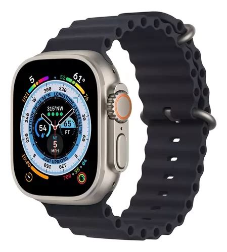 Pulseira Oceano Para Apple Watch S Rie Ultra Mm Cor Preto