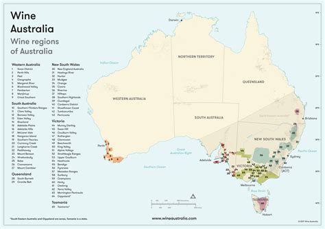 Australian Wine Regions Map