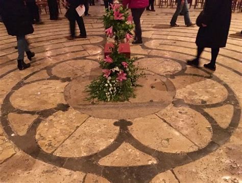 Center Of The Labyrinth Notre Dame Cathedral Chartres France Easter