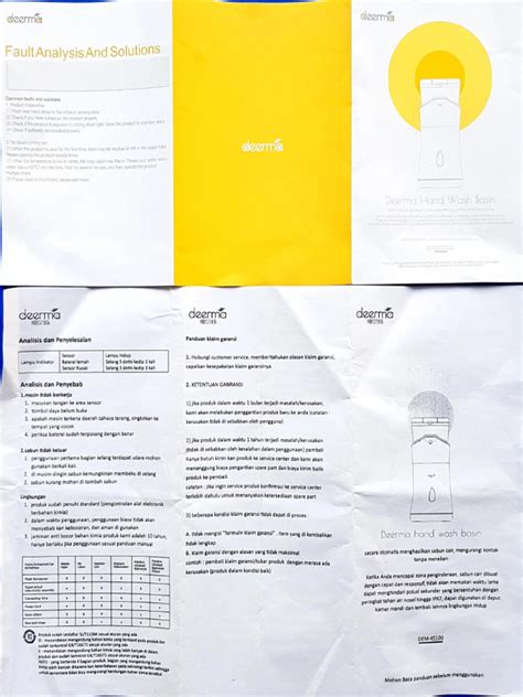 Deerma Hand Wash Basin DeM XS100 Manual | PDF