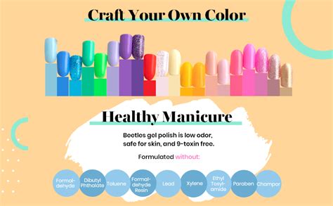 Beetles Gel Polish Nail Set Pcs Colors Rainbow Collection Green Pink Blue Glitter Nude