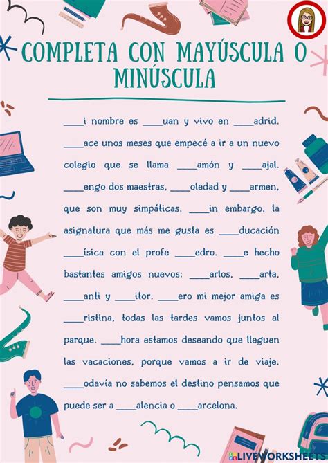 May Scula O Min Scula Interactive Worksheet English Teaching