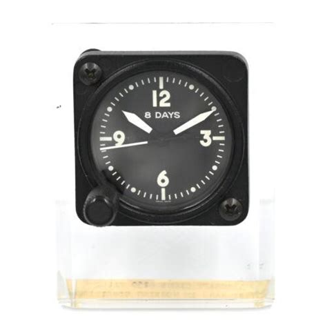 Vintage Wakmann An5743 L2 Wwii Aircraft Console Clock 8 Days Black Dial Military 4545769787