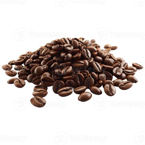 AI Generated 3D Rendering Of A Coffee Beans On Transparent Background