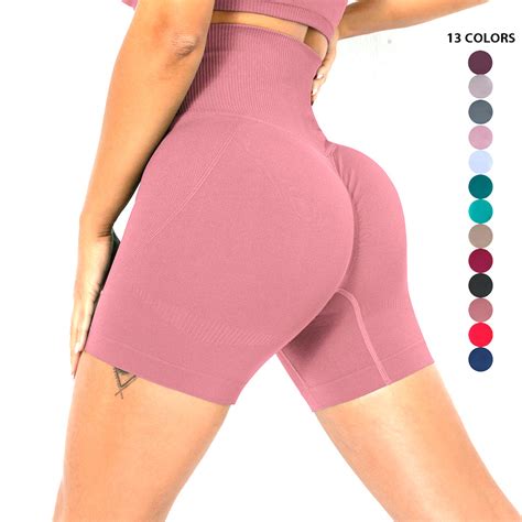 New Arrival 13 Colors Womens High Waisted Seamless Active Shorts For Gym Sports Custom Logo