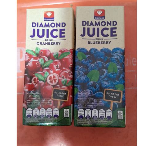 Jual Diamond Juice Cranberry Dan Blueberry 200 Ml Shopee Indonesia