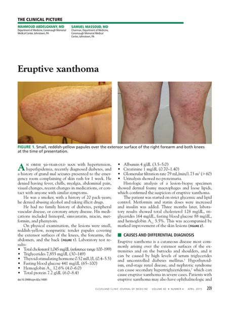 Eruptive Xanthoma Cleveland Clinic Journal Of Medicine