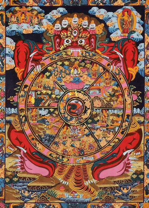 Tibetan Buddhist Wheel Of Life Exotic India Art