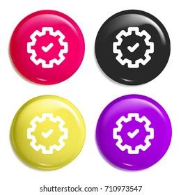 Efficiency Multi Color Glossy Badge Icon Stock Vector Royalty Free